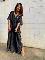 MALA handworks  Camila Kaftan in Black and off White Tie Dye