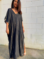 MALA handworks  Camila Kaftan in Black and off White Tie Dye
