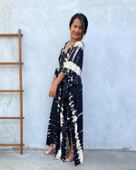 MALA handworks Camila Kaftan in Black and off White Tie Dye