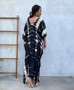 MALA handworks Camila Kaftan in Black and off White Tie Dye