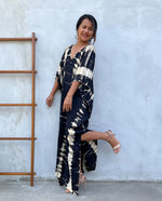MALA handworks Camila Kaftan in Black and off White Tie Dye