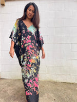 MALA handworks  Camila Kaftan in Black and Rainbow Tie Dye