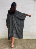 MALA handworks Camila Kaftan in Black and Silkscreen Stripes