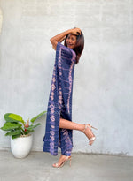 MALA handworks  Camila Kaftan in Blue and Purple Tie Dye