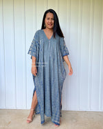 MALA handworks  Camila Kaftan in Blue Gray Tie Dye