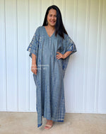 MALA handworks  Camila Kaftan in Blue Gray Tie Dye