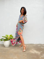 MALA handworks  Camila Kaftan in Gray and Rainbow Tie Dye