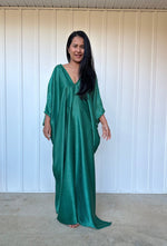 MALA handworks  Camila Kaftan in Green Satin