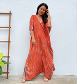 MALA handworks Camila Kaftan in Orange and Black Tie Dye