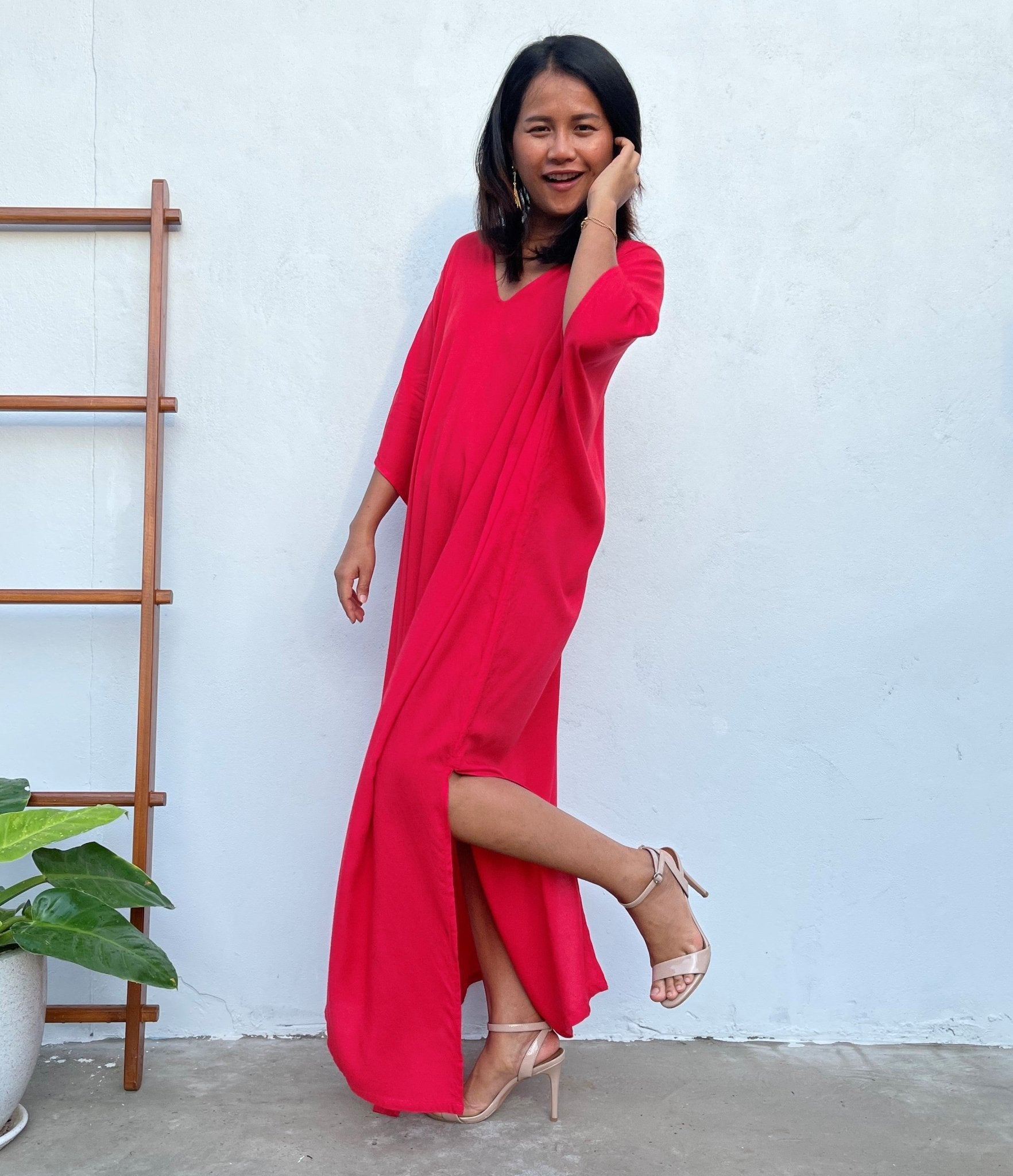MALA handworks Camila Kaftan in Red