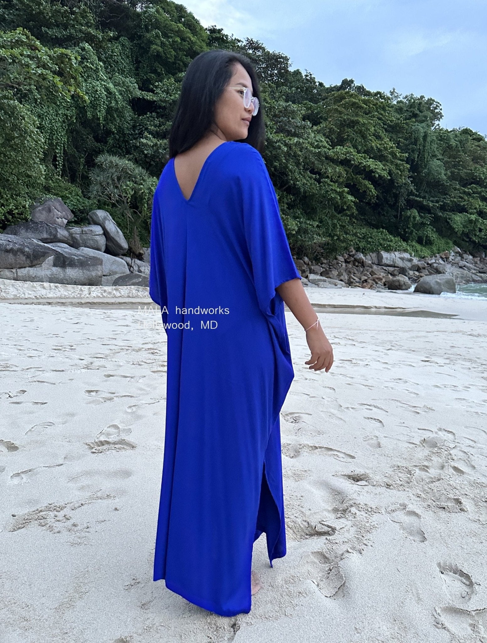 MALA handworks  Camila Kaftan in Royal Blue