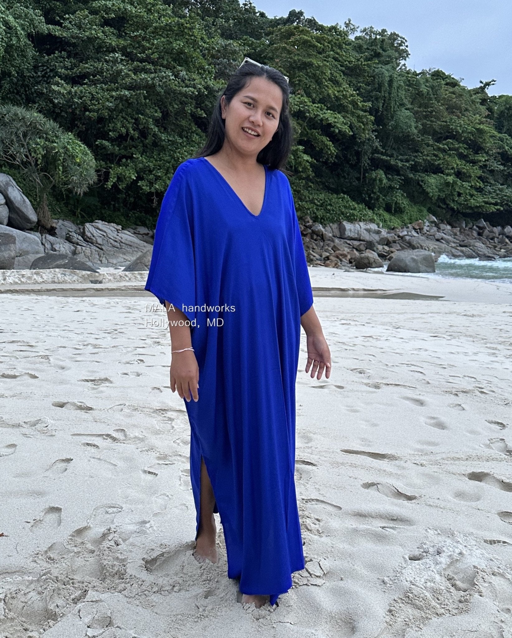 MALA handworks  Camila Kaftan in Royal Blue