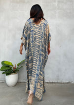 MALA handworks Camila Kaftan in Gray and Bronze Tie Dye