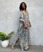 MALA handworks Camila Kaftan in Gray and Bronze Tie Dye