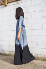 MALA handworks  Cora Kaftan in Gray and Black Hand Painted Batik