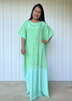MALA handworks  Cora Kaftan in Green and Hand Painted Batik