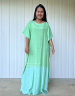 MALA handworks  Cora Kaftan in Green and Hand Painted Batik