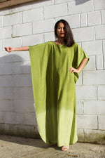 MALA handworks  Cora Kaftan in Green and Hand Painted Batik
