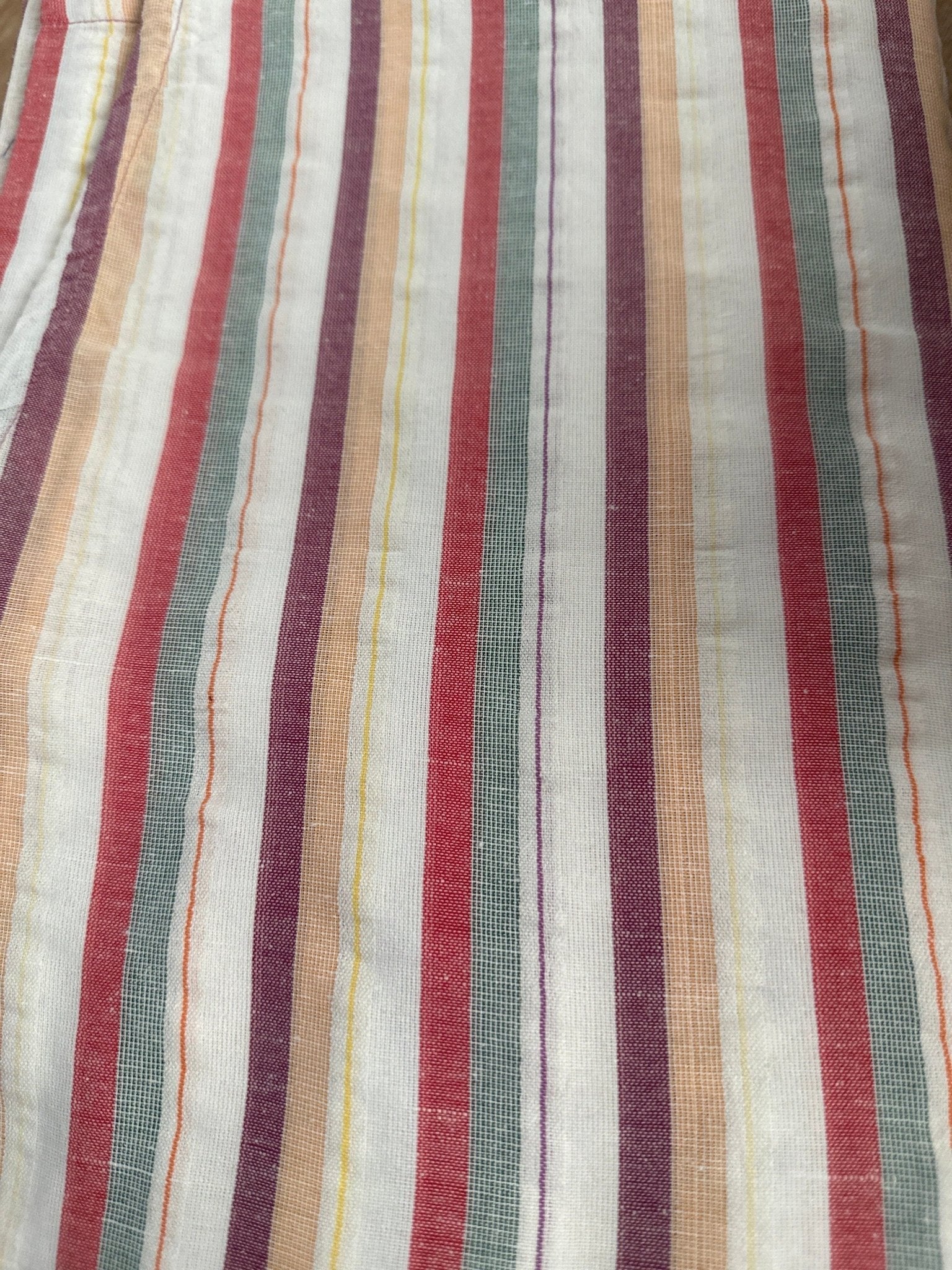 Mala Handworks Ella Plus Size Cotton Kaftan with Beige Stripes