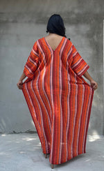 Mala Handworks Ella Plus Size Cotton Kaftan with Flame Stripes