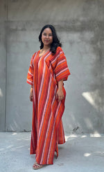 Mala Handworks Ella Plus Size Cotton Kaftan with Flame Stripes