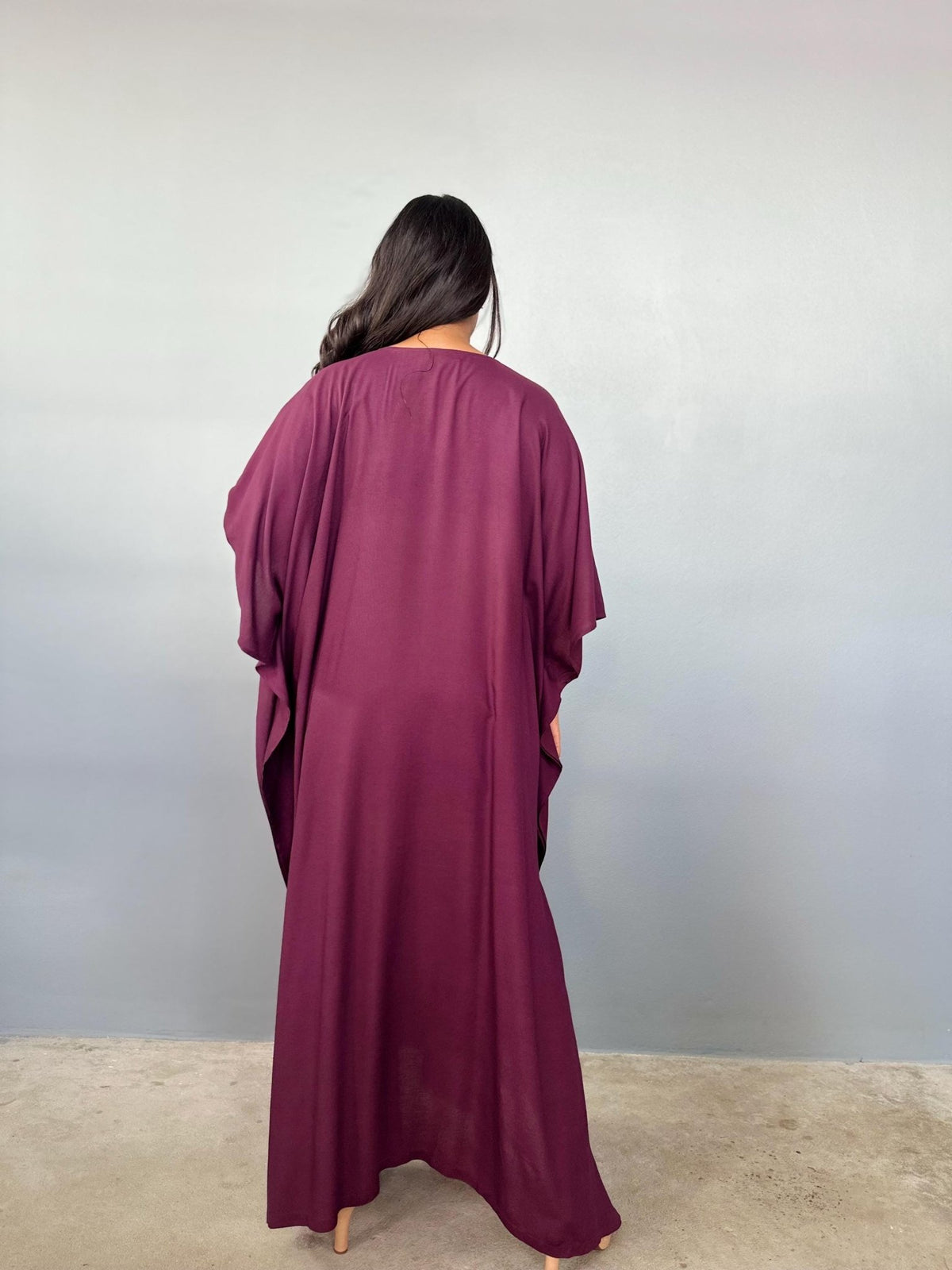 Mala Handworks Eva Kaftan in Eggplant