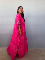 Mala Handworks Eva Kaftan in Fuchsia Tie Dye