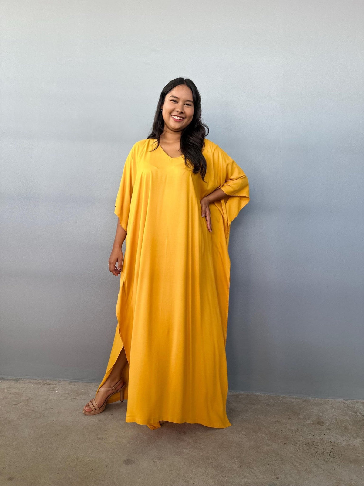 Mala Handworks Eva Kaftan in Mango