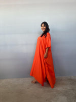 Mala Handworks Eva Kaftan in Tangerine