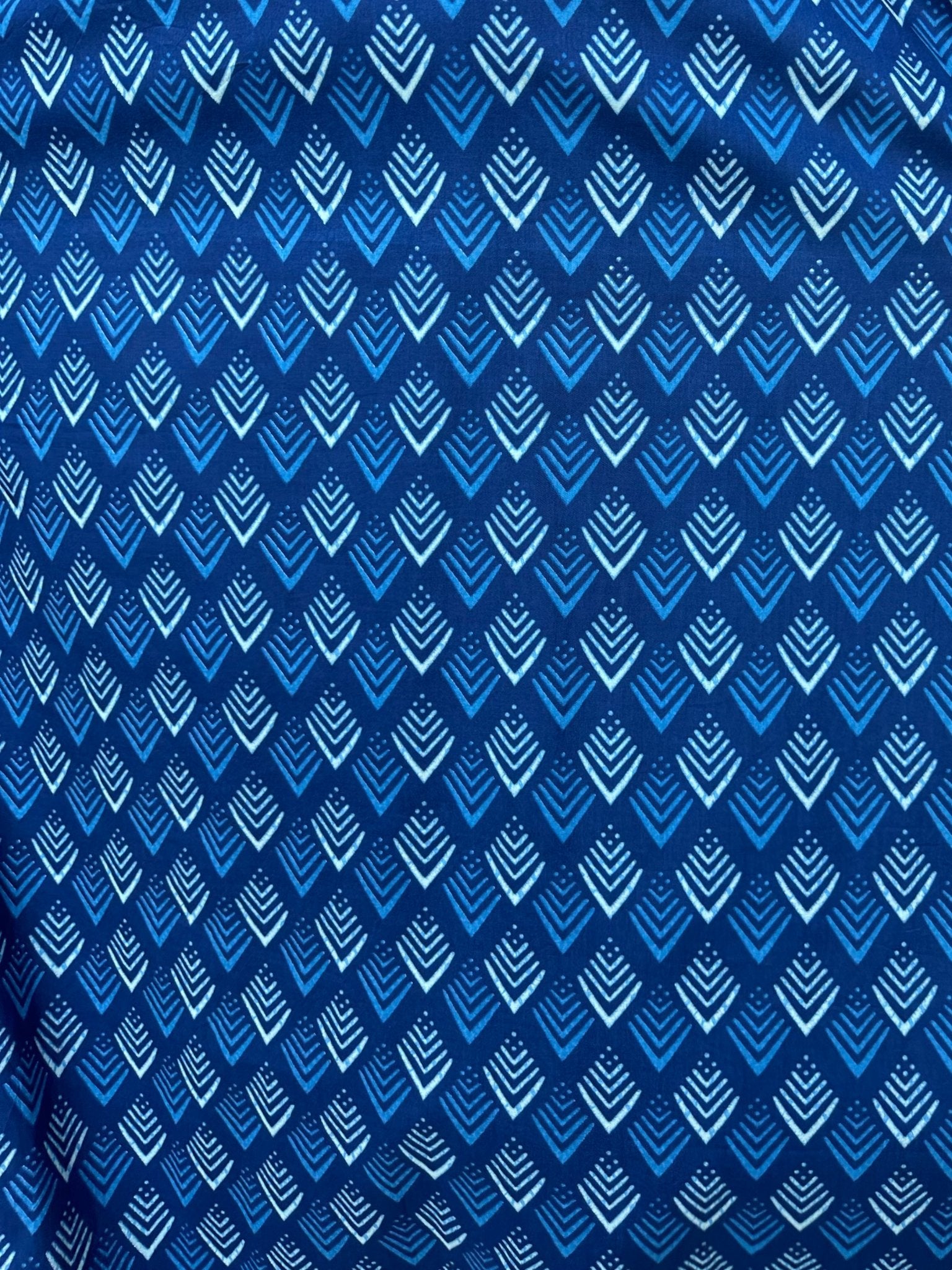 MALA handworks  Evelyn Kaftan in Blue and Abstract Pattern