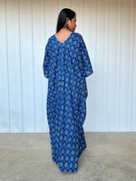 MALA handworks  Evelyn Kaftan in Blue and Abstract Pattern