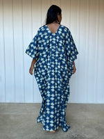 MALA handworks  Evelyn Kaftan in Blue Pattern