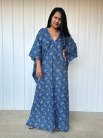 MALA handworks  56 Evelyn Kaftan in Blue Pattern