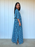 MALA handworks  Evelyn Kaftan in Blue Pattern