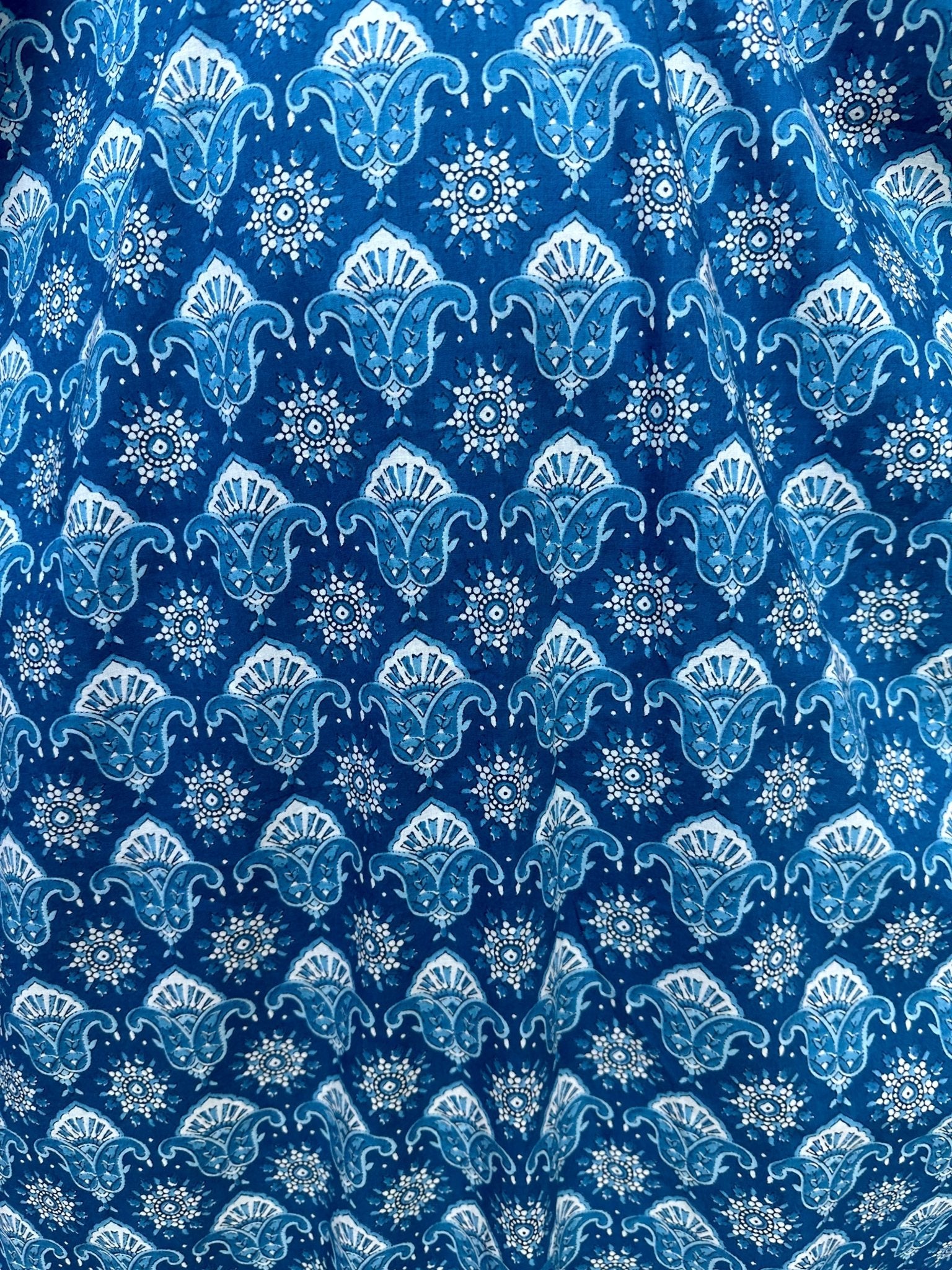 MALA handworks  Evelyn Kaftan in Blue Pattern