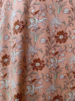 MALA handworks  56 Evelyn Kaftan in Skin Pink and Floral Pattern