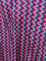 MALA handworks  Evelyn Kaftan in Red and Blue Abstract Pattern