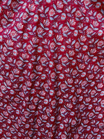 MALA handworks  Evelyn Kaftan in Red and Floral Pattern