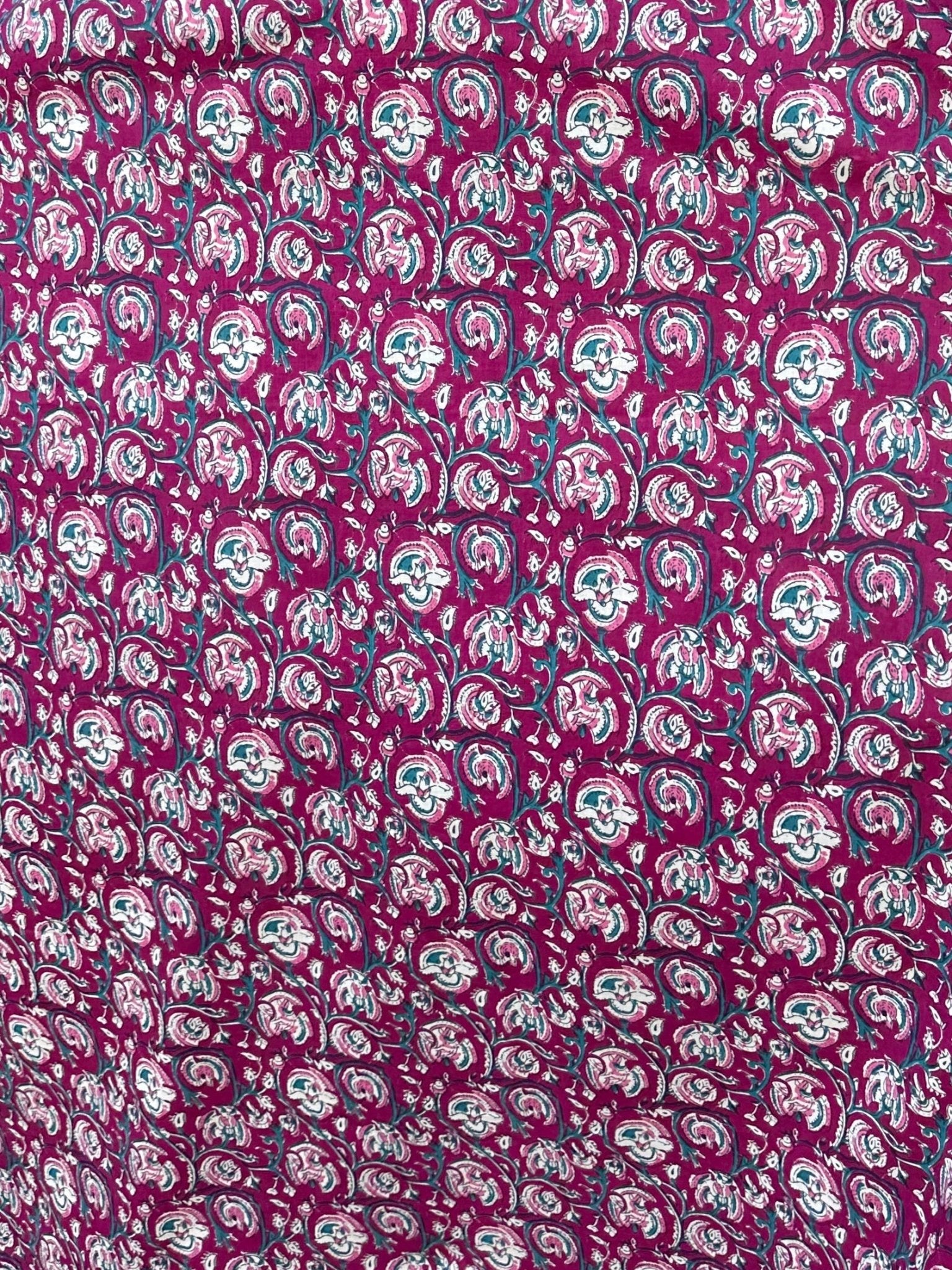 MALA handworks 56 Evelyn Kaftan in Red and Floral Pattern