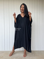 MALA handworks  Fiona Fiona Midi Kaftan in Black
