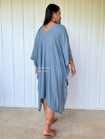 MALA handworks  Fiona Midi Kaftan in Gray