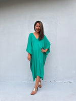 Mala Handworks Fiona Midi Kaftan in Turquoise