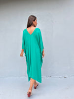 Mala Handworks Fiona Midi Kaftan in Turquoise
