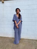 MALA handworks  Gloria Double Gauze Cotton Kaftan in Gray