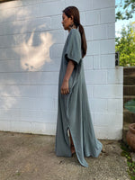 MALA handworks Gloria Double Gauze Cotton Kaftan in Green Sage