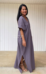 MALA handworks  Gloria Double Gauze Cotton Kaftan in Purple Lavender