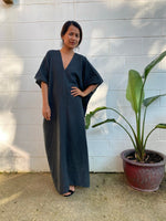 MALA handworks Grace Double Gauze Cotton Kaftan in Black