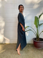 MALA handworks Grace Double Gauze Cotton Kaftan in Black