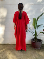 MALA handworks Grace Double Gauze Cotton Kaftan in Red