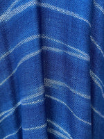MALA handworks  Ikat Hand Woven Pattern Kaftan in Indigo Blue with White and Organic Dye